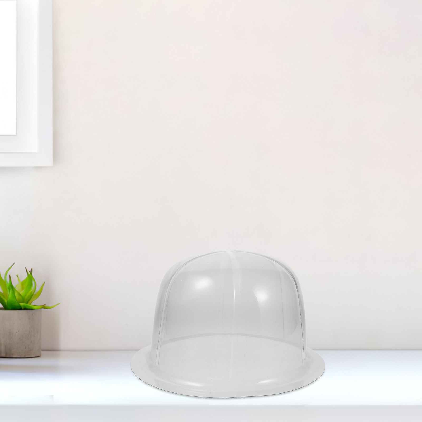 Plastic Dome Clear - 10 Buah Penyangga Topi Bentuk Kubah,