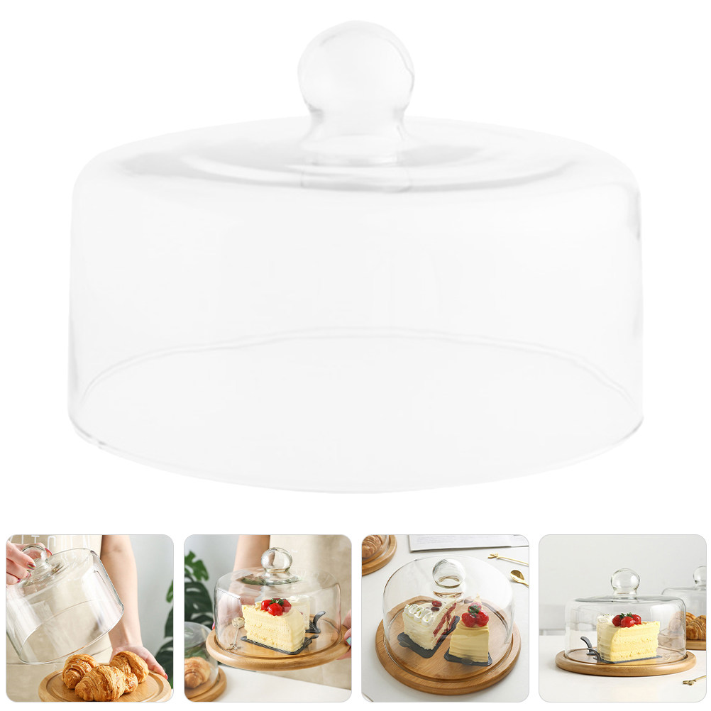 Plastic Dome Clear - Penutup Makanan Kaca Transparan 18Cm untuk