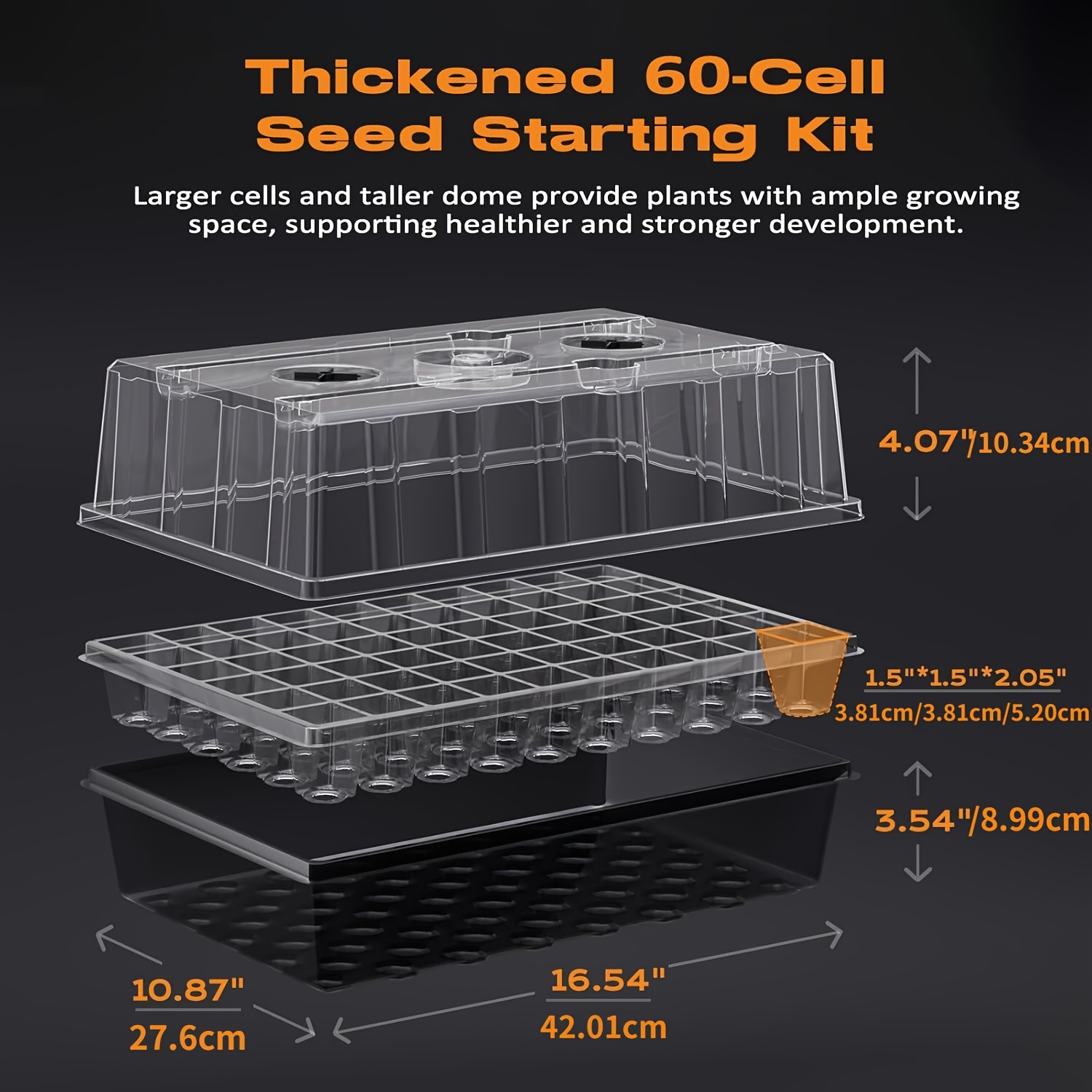 Baki Semai 60 Sel dengan Siste - Humidity Dome Kit ulasan dan harga