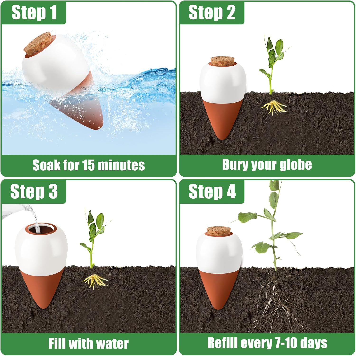 Penetes Air Tanaman dari Terak - Self Watering Insert ulasan dan harga
