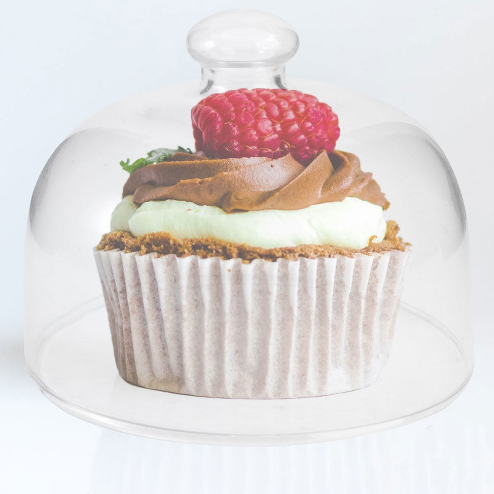 2 Buah Penutup Kubah Kue Kaca  - Plastic Dome Clear ulasan dan harga
