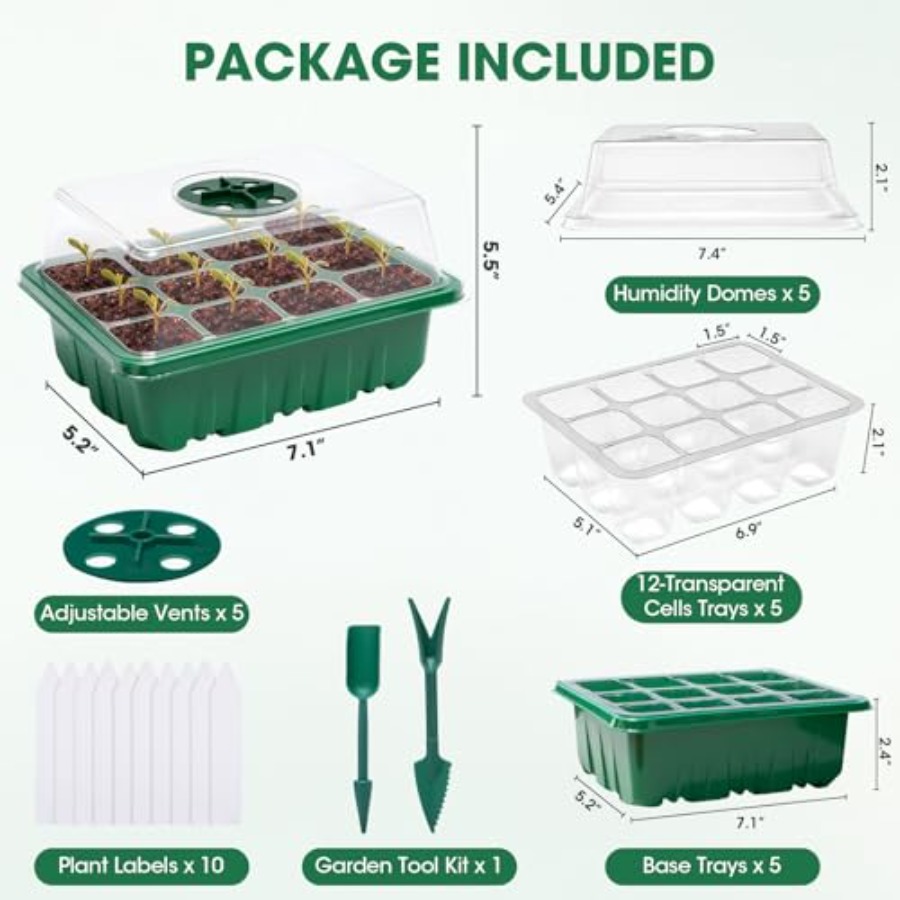 5 Paket Baki Semai Benih denga - Humidity Dome Kit ulasan dan harga