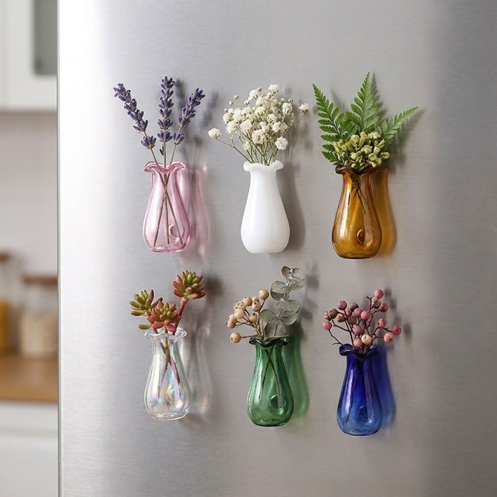 6 Buah DIY 3D Magnet Vas Mini  - Propagation Station Vase ulasan dan harga